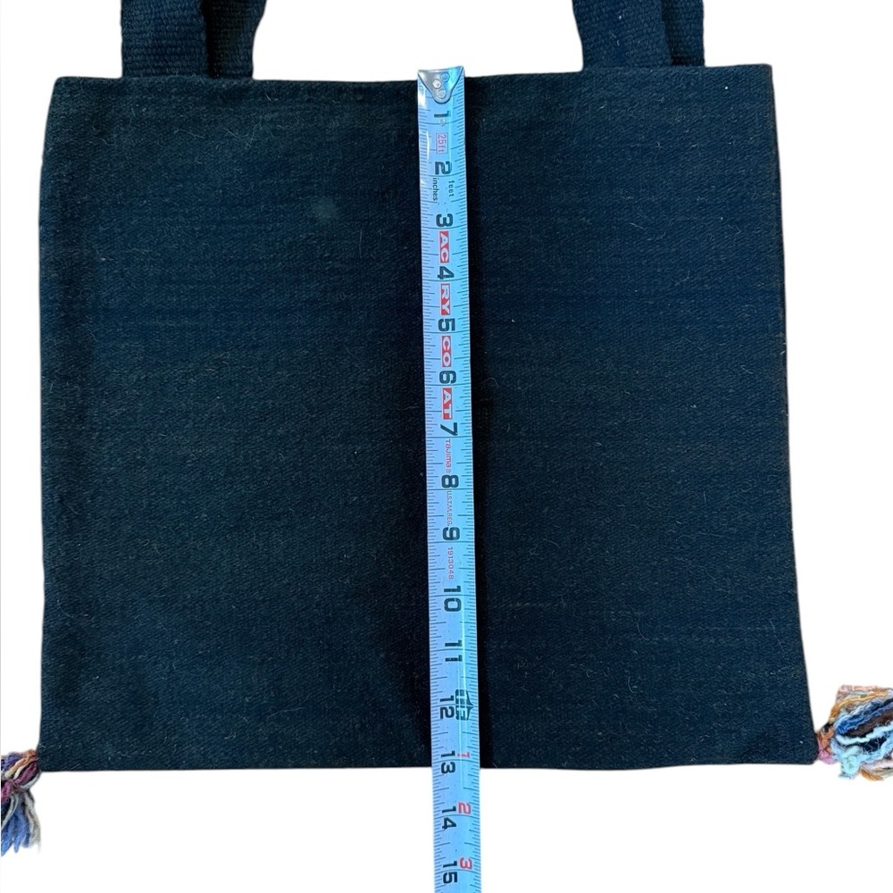 Vintage Peruvian Connection Wool Fish-Head People Tote Bag Handmade EUC - Picture 12 of 13